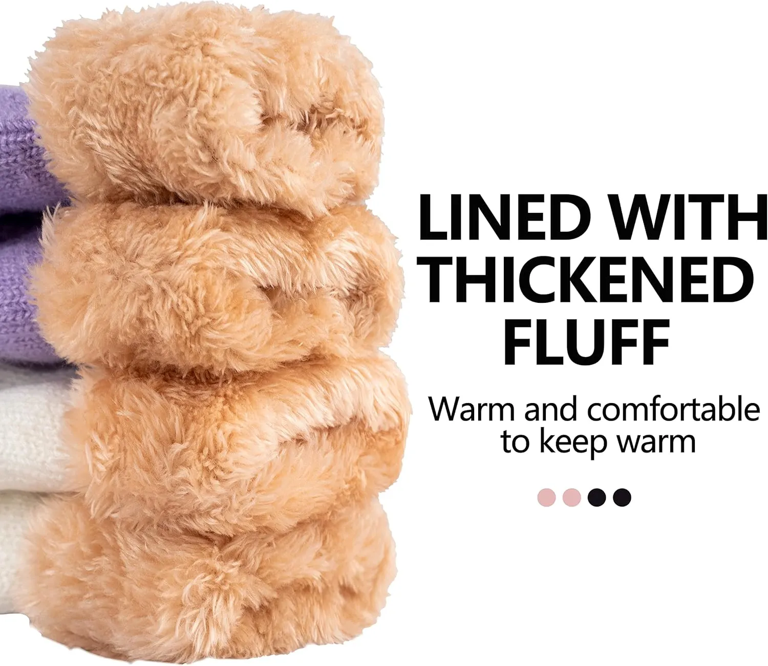 2 Pairs Kids Winter Knit Gloves Boys Girls Warm Thermal Cable Knitted Gloves 2-6-10-14 Year Wool Fleece Lined Mittens