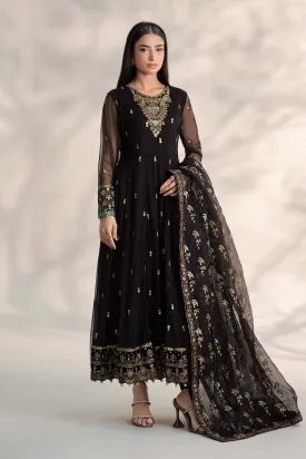 3 Piece Embroidered Linen Suit | DW-W24-66