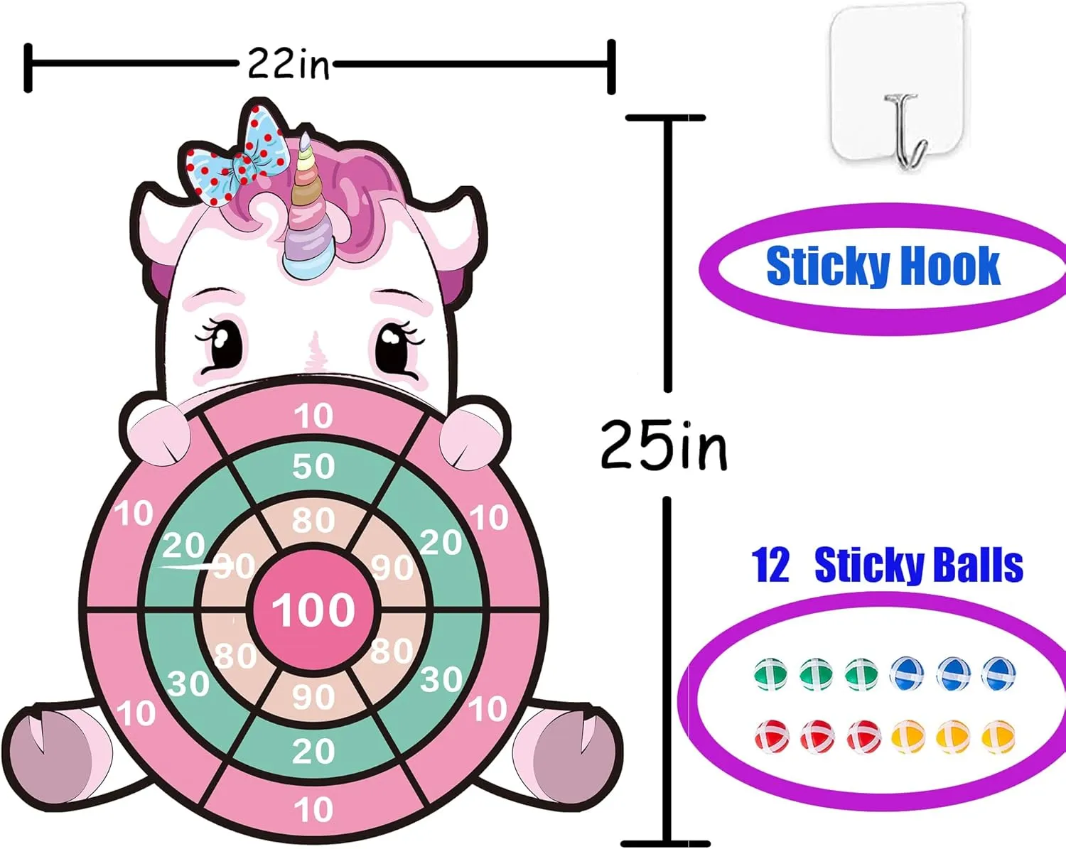 30" Large Dart Board for Kids-Best Festival Gifts for Boys Girls