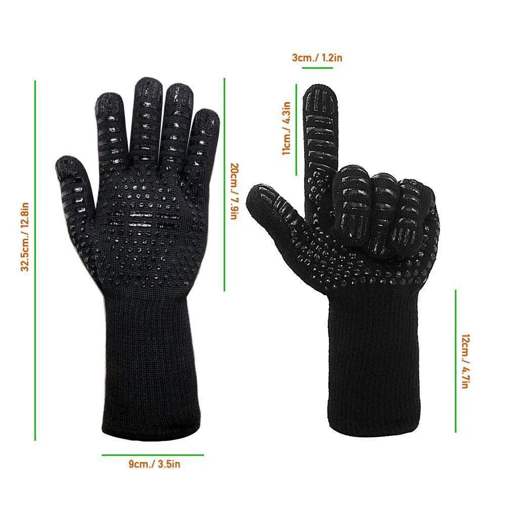 932°F Heat Resistant Premium Insulated BBQ Grill & Oven Gloves