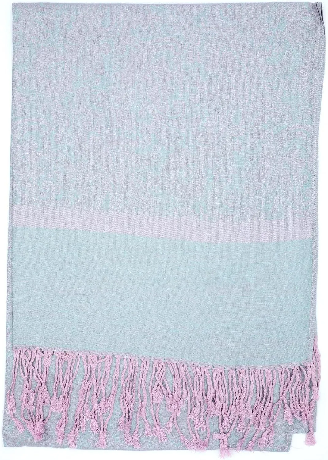 Achillea Two Tone Vintage Paisley Pashmina Scarf, Shawls and Wraps for Dresses, Lightweight Scarf for All Season