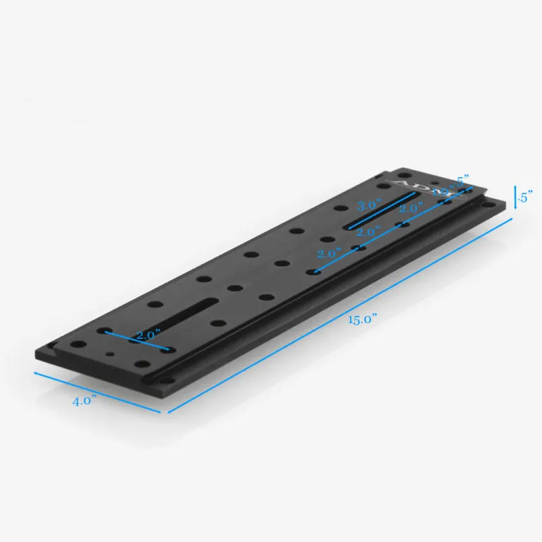 ADM Accessories DUP15- D Series Universal Dovetail Bar.  15" Long, 2" Spacing