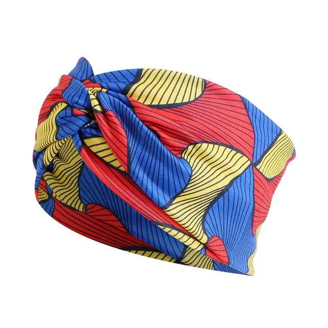 African Print Stretch Bandana Head Wrap Floral Ankara Dashiki Women
