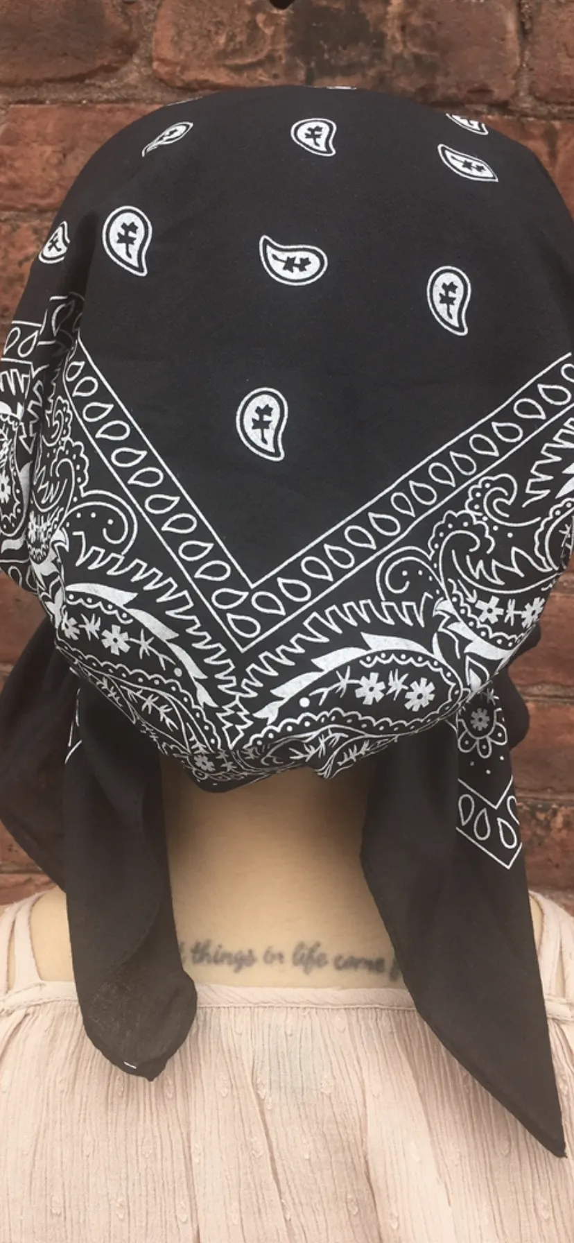 Casual Cotton Bandana Hat Tie Back Head Scarf Pre Tied Bandana