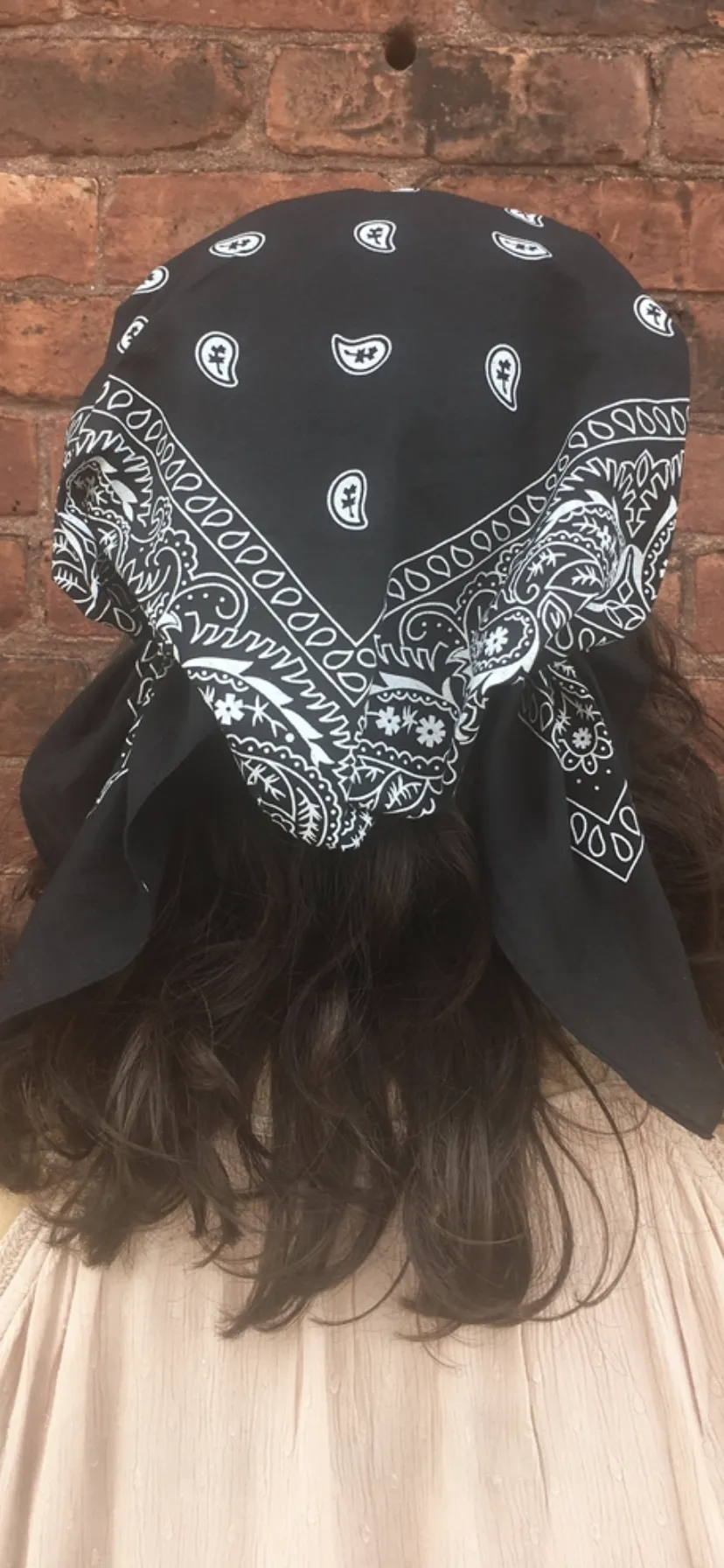 Casual Cotton Bandana Hat Tie Back Head Scarf Pre Tied Bandana