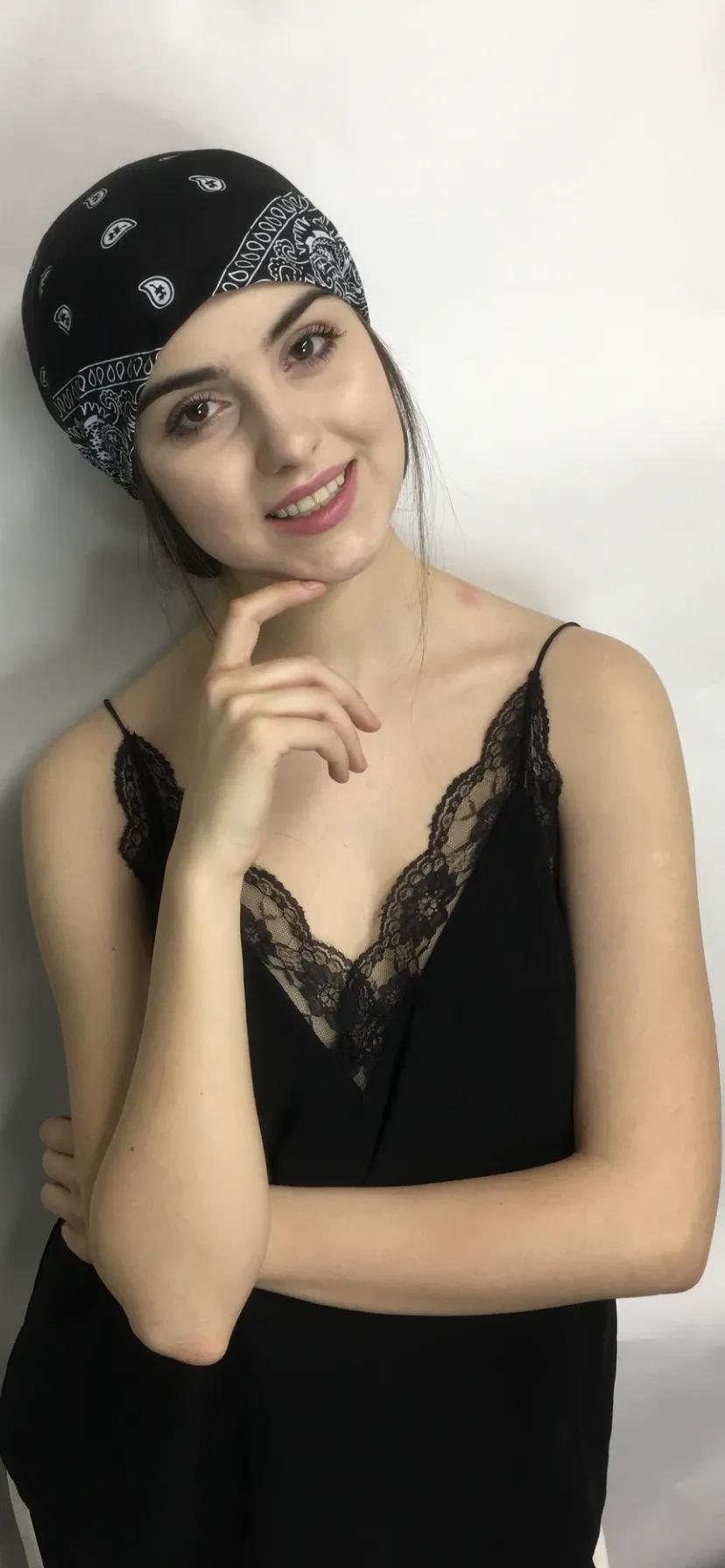 Casual Cotton Bandana Hat Tie Back Head Scarf Pre Tied Bandana
