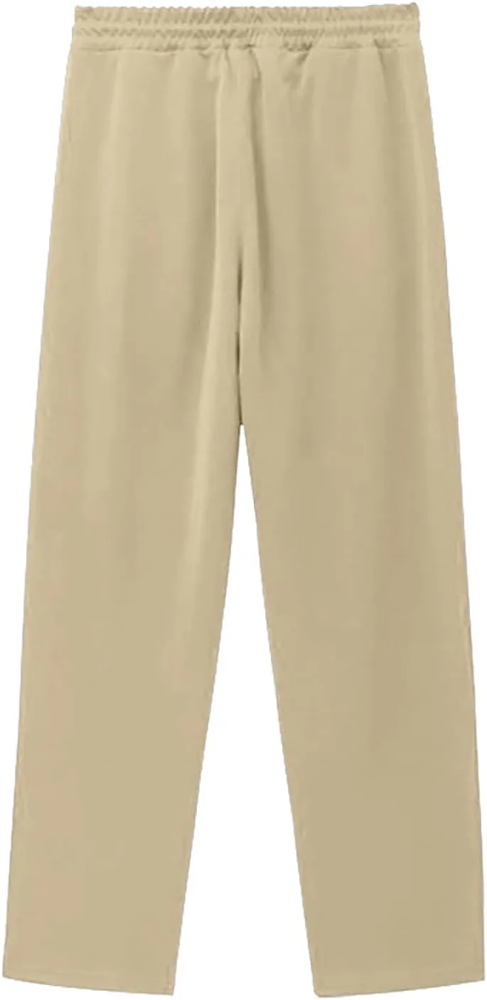 Casual Sweatpants for Men Side Button Elastic Waist Drawstring Active Running Jogging Pants Not Tear Away