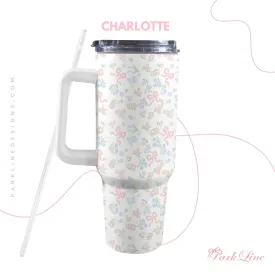 Charlotte 40oz Tumbler | Classic Floral Seamless Design | Insulated Travel Cup | Perfect Gift for Her | Reusable & Stylish Drinkware