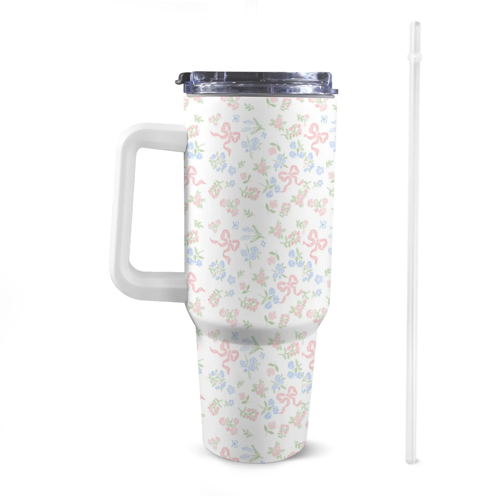 Charlotte 40oz Tumbler | Classic Floral Seamless Design | Insulated Travel Cup | Perfect Gift for Her | Reusable & Stylish Drinkware