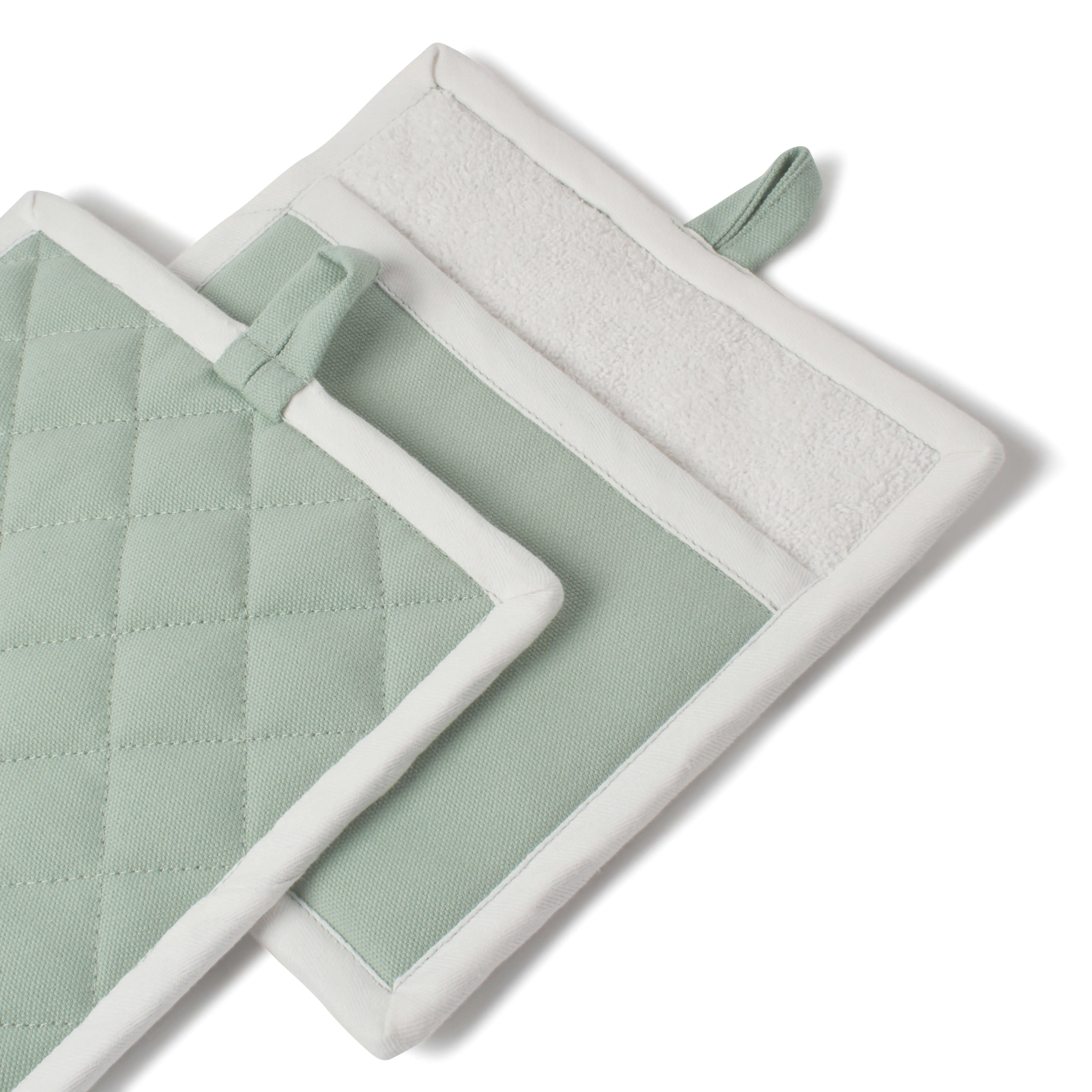 Chef Ellie Potholder 20 x 20cm - 2 Piece - Sage