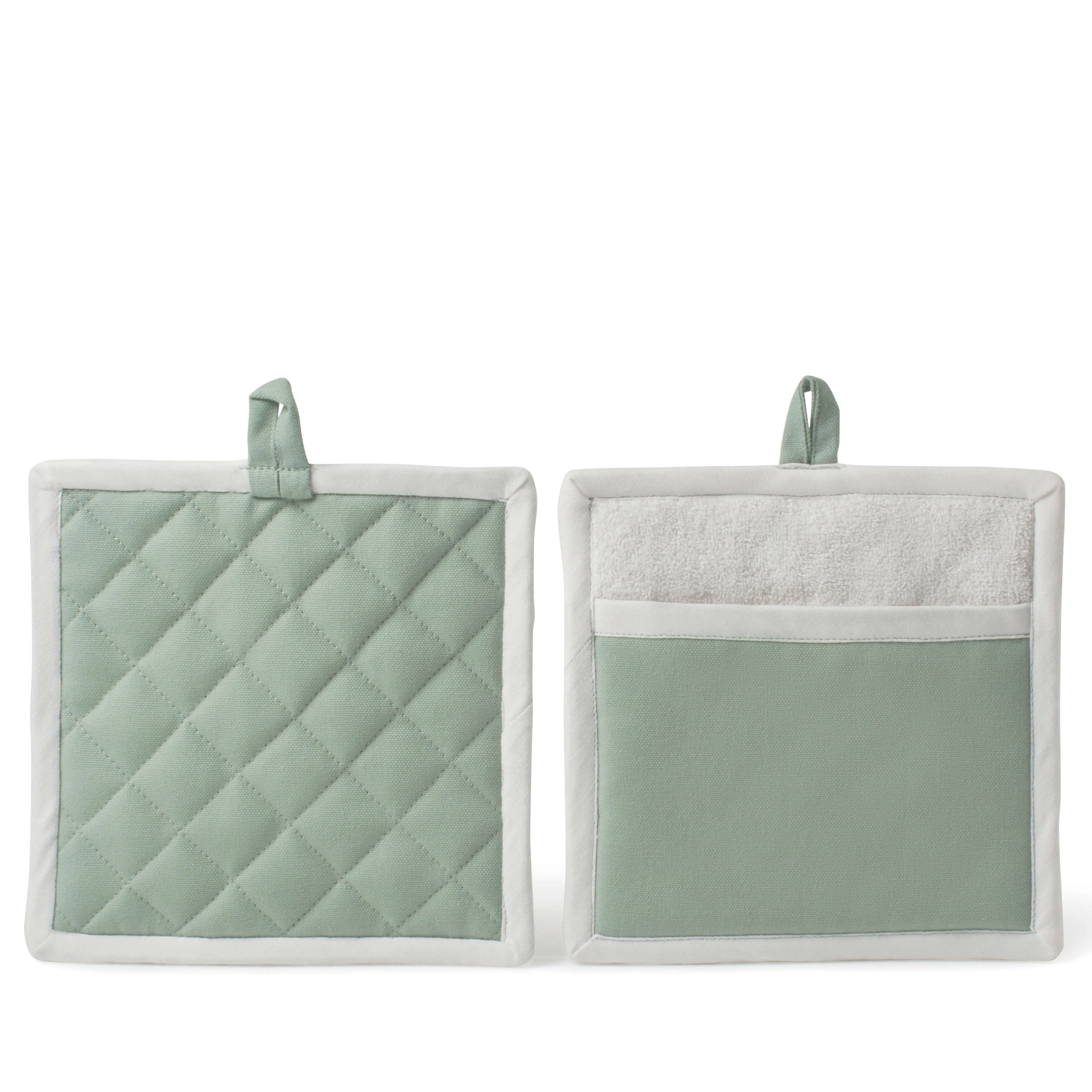 Chef Ellie Potholder 20 x 20cm - 2 Piece - Sage