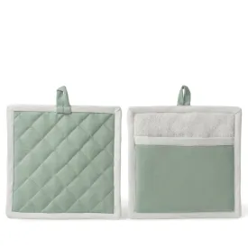 Chef Ellie Potholder 20 x 20cm - 2 Piece - Sage