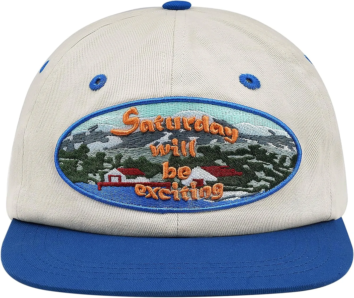Clakllie Flat Bill Baseball Cap Snapback Trucker Hat Steet Casual Hip Hop Cap Breathable Runner Cap Vintage Low Profile Hat