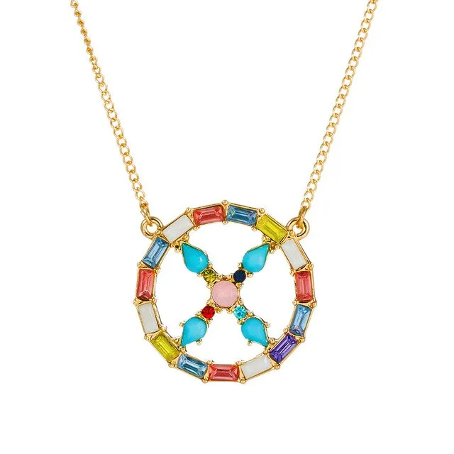 Colorful Neclace Featuring Initial Letter