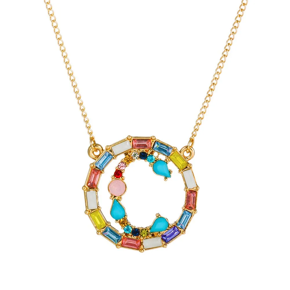 Colorful Neclace Featuring Initial Letter