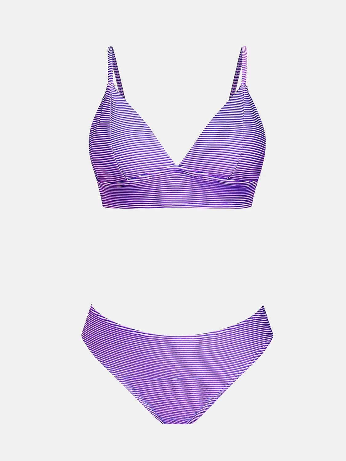 CUPSHE Women Bikini Set Solid Color Sexy Triangle Two Piece Swimsuit