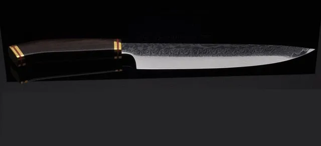Damascus Kitchen Knife Set Japanese VG10 Steel Cleaver Santoku Nakiri Chef Gyuto Knives Razor Sharp with Ebony Handle