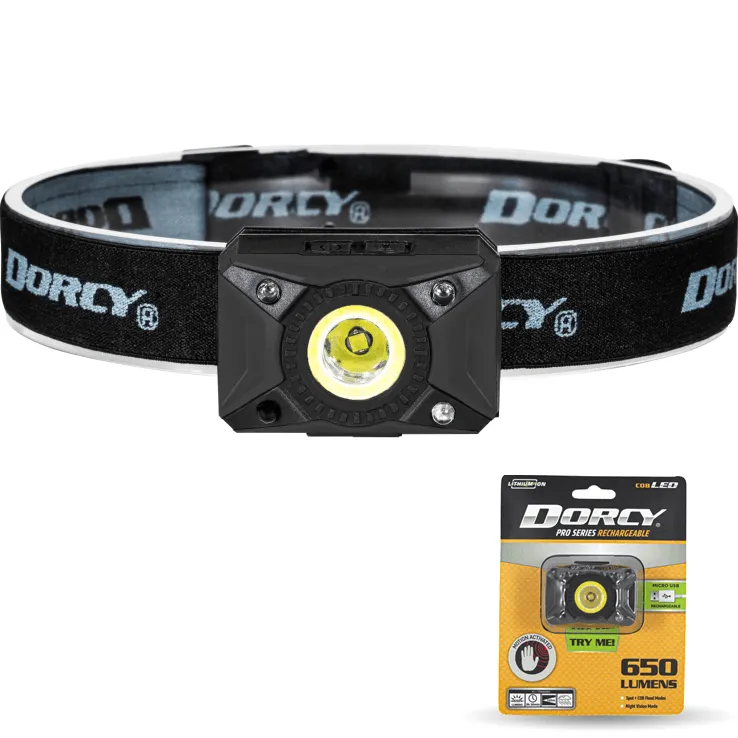 Dorcy Pro Series Rechargeable Headlamp Torch 650 Lumens Durable Outdoor Camping Bright