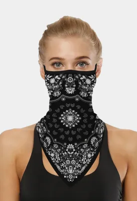 Flowers Bandana Mask With Earloops