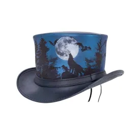 Forest Moon Leather Top Hat