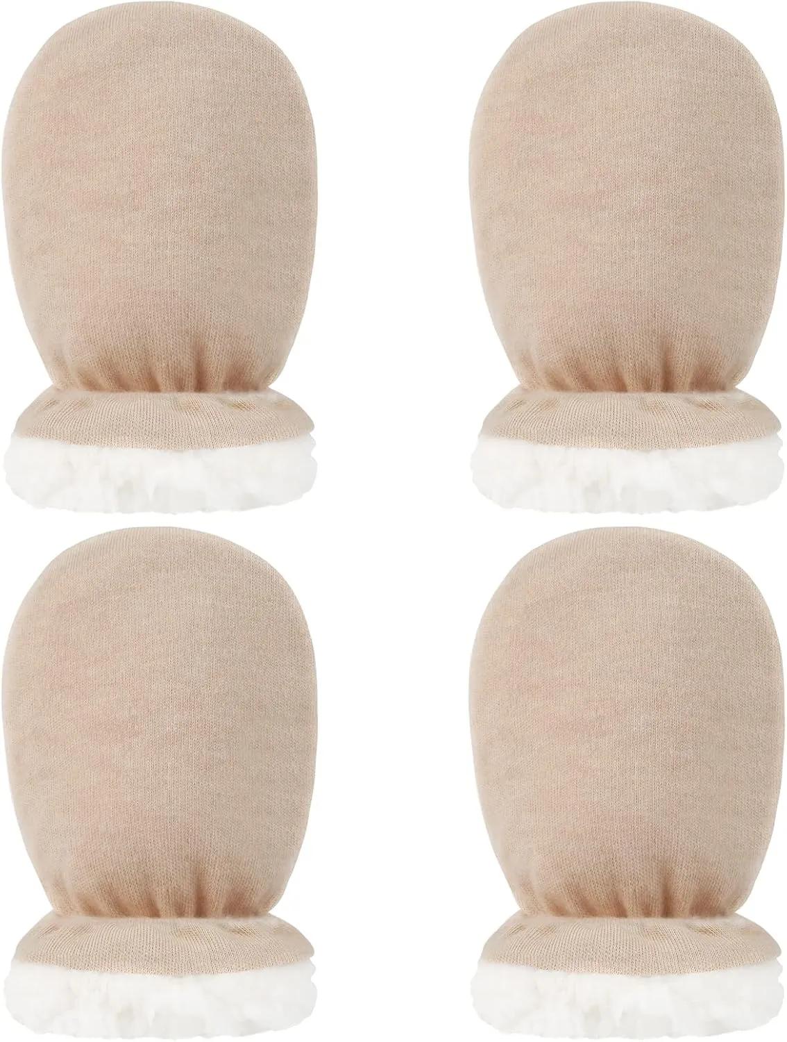 Hicdaw 2 Pairs Baby Mittens Newborn Mittens Fleece Lined Baby Gloves 0-18 Months Baby Boys Girls Winter Warm Toddler Mittens