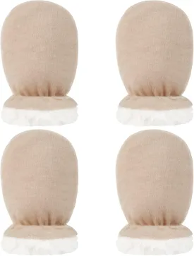 Hicdaw 2 Pairs Baby Mittens Newborn Mittens Fleece Lined Baby Gloves 0-18 Months Baby Boys Girls Winter Warm Toddler Mittens