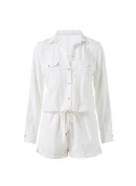 Honour White Playsuit