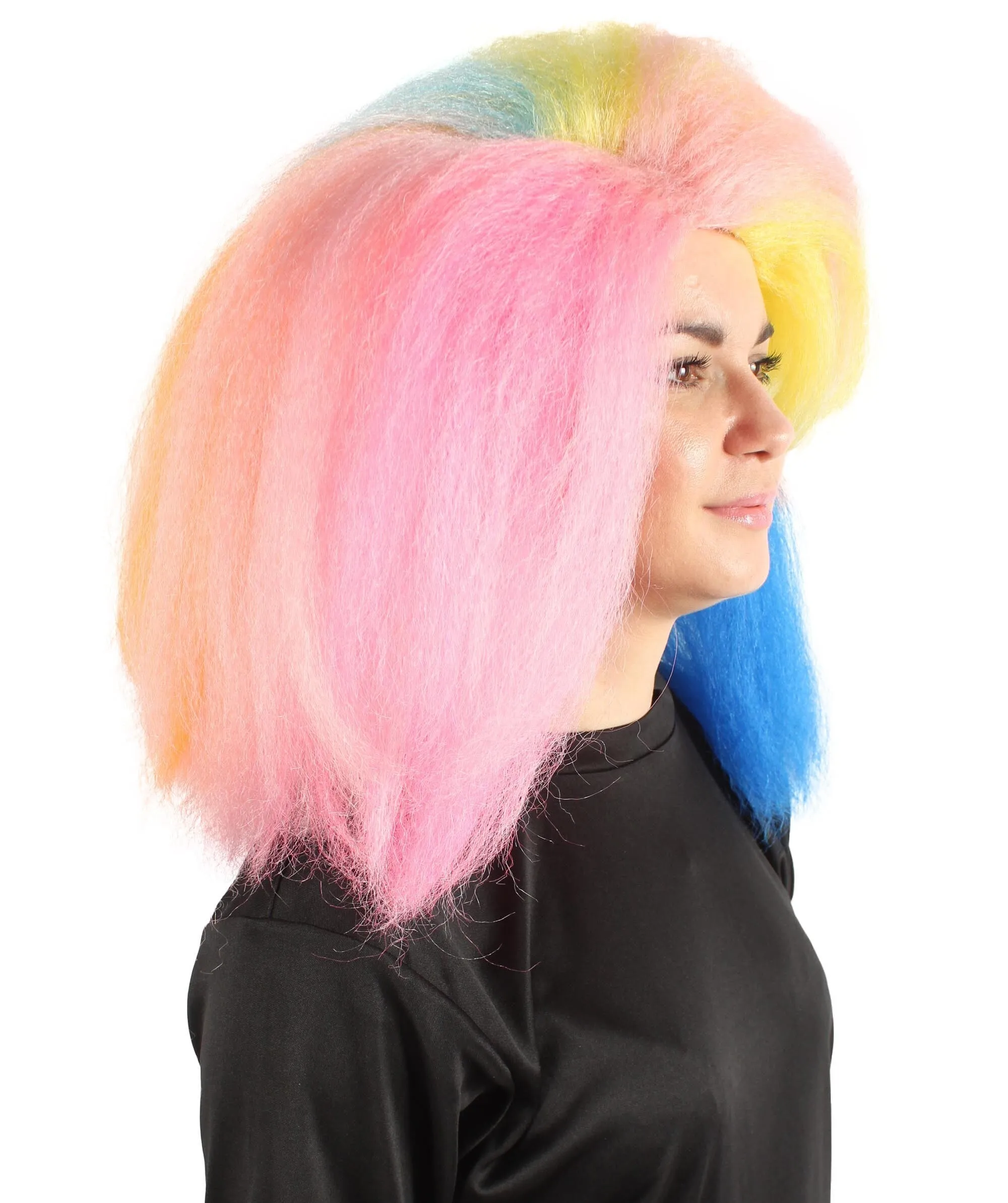 HPO Adult Women’s Rainbow Cut Afro Wig | Perfect for your Halloween & Cosplay Party!