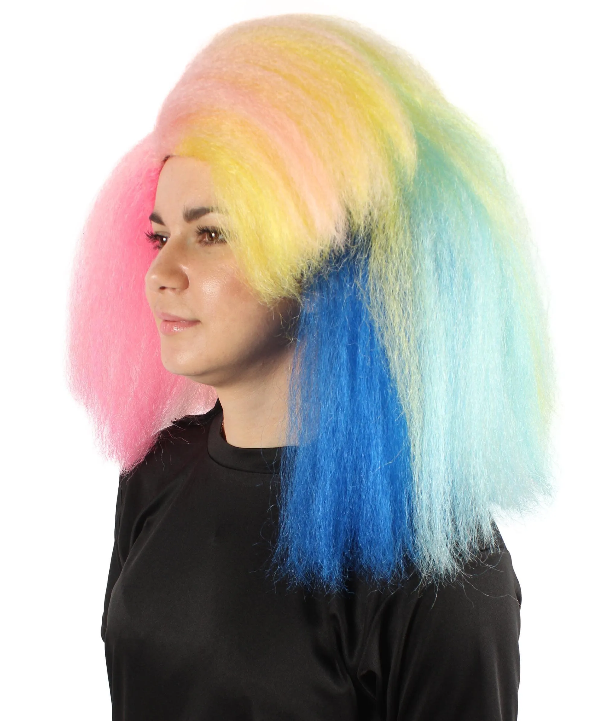 HPO Adult Women’s Rainbow Cut Afro Wig | Perfect for your Halloween & Cosplay Party!