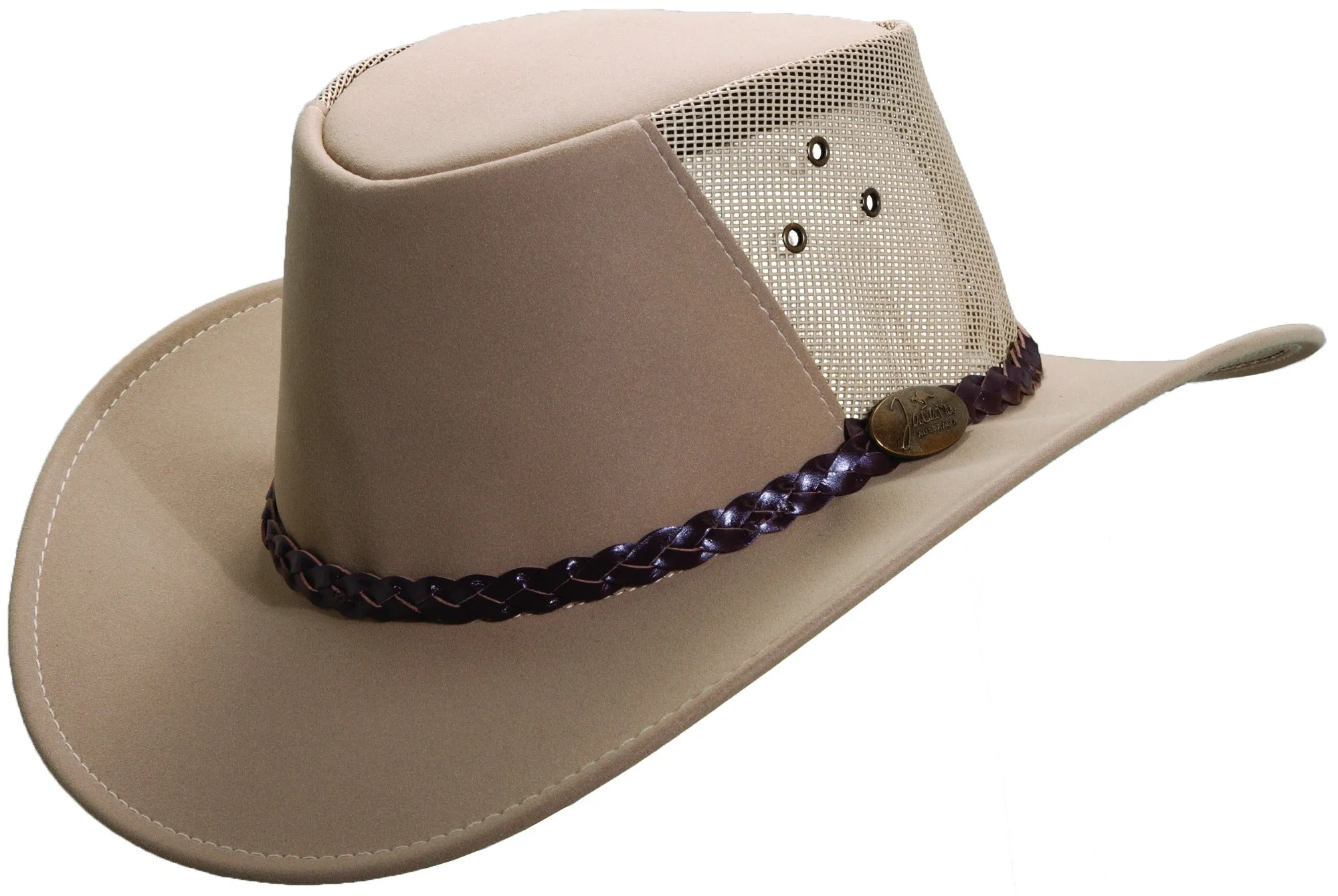 Jacaru Australia Buffalo Vent Crown Outback Hat