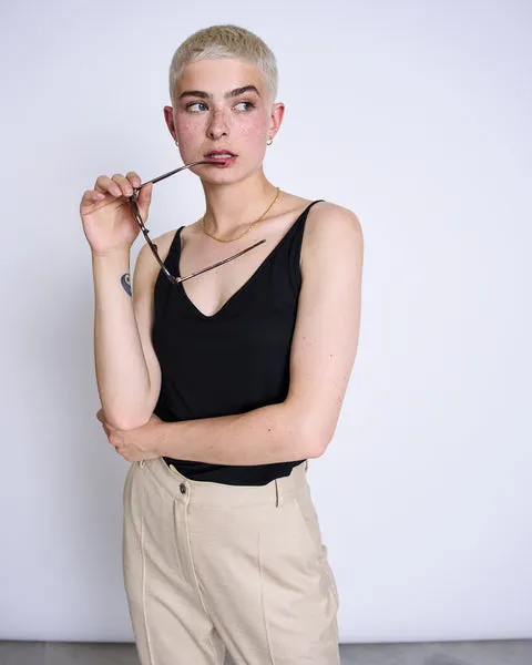 Jan n June Slip Top Triangle Flow Black