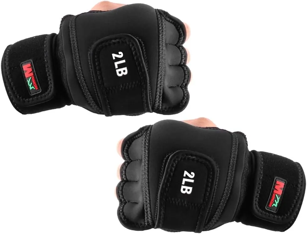 KOET Weighted Gloves 4lb(2lb Each), Fitness Soft Iron Gloves Sandbag Weight Bearing Training Gloves with Wrist Support for Gym Boxing, Cross Training(4lb)