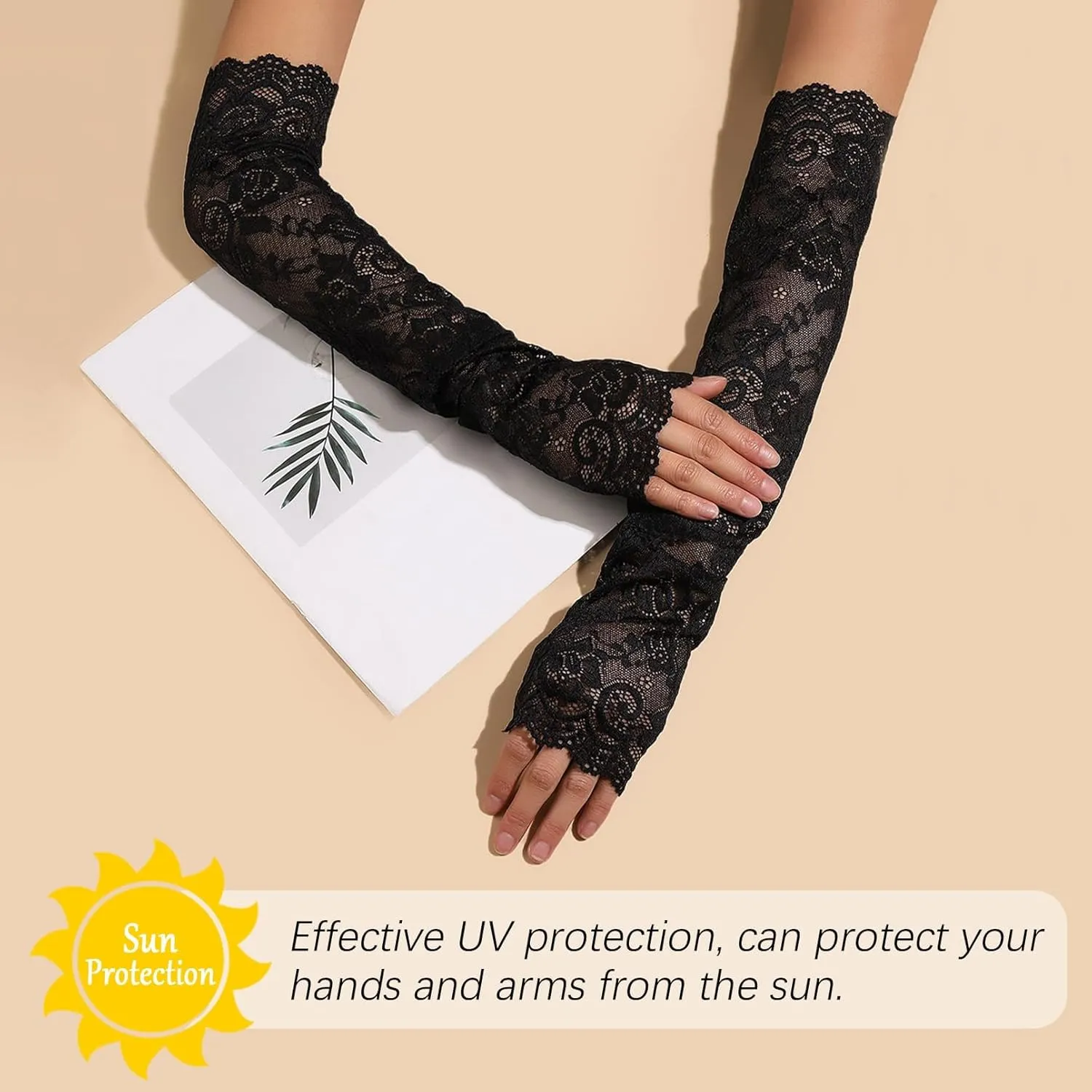 Lace Arm Sleeves For Women, Fingerless Lace Sleeves for Wedding Tea Party Pattern Engagement Dress