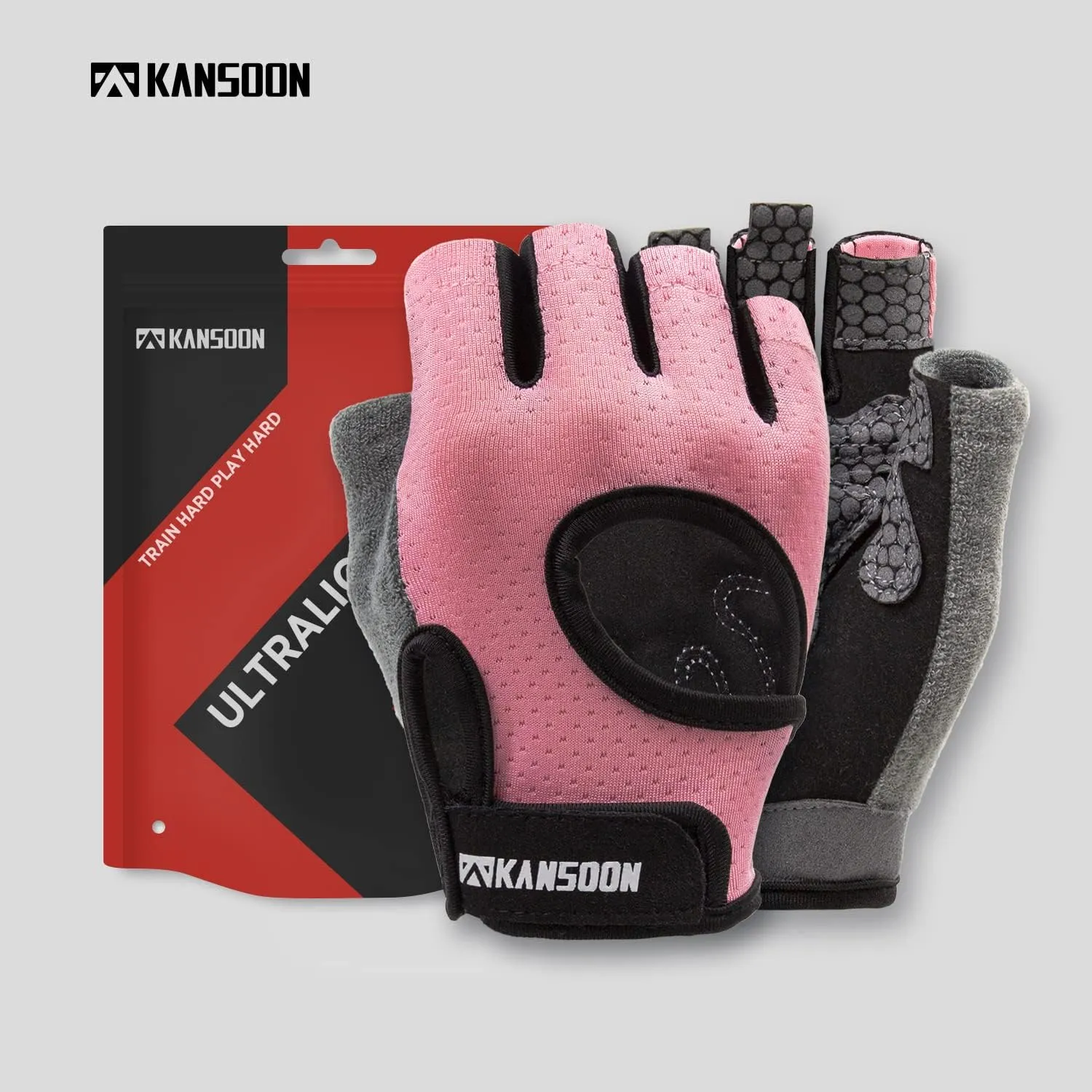 LIFECT Essential Breathable Workout Gloves, Weight Lifting Fingerless Gym Exercise Gloves with Curved Open Back, for Powerlifting, Women and Men