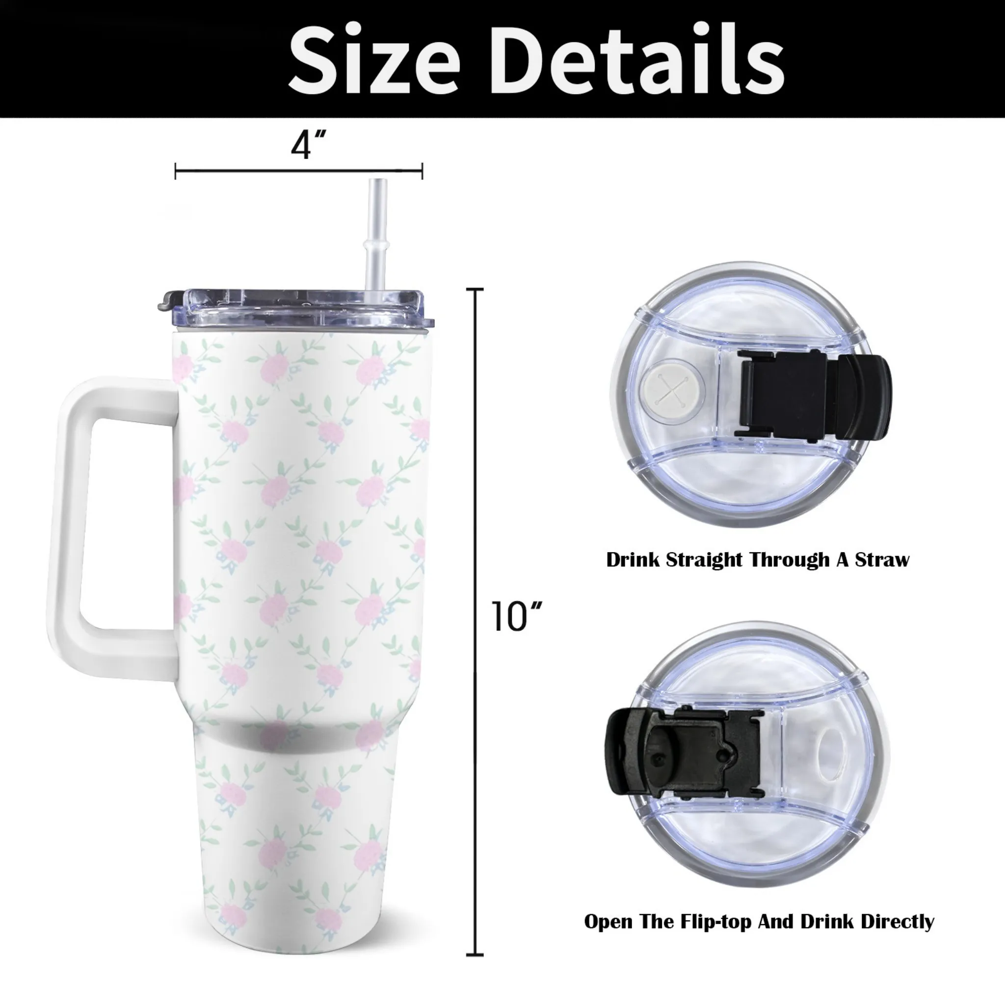 Lottie 40oz Tumbler | Insulated Travel Cup | Perfect Gift for Her | Reusable & Stylish Drinkware