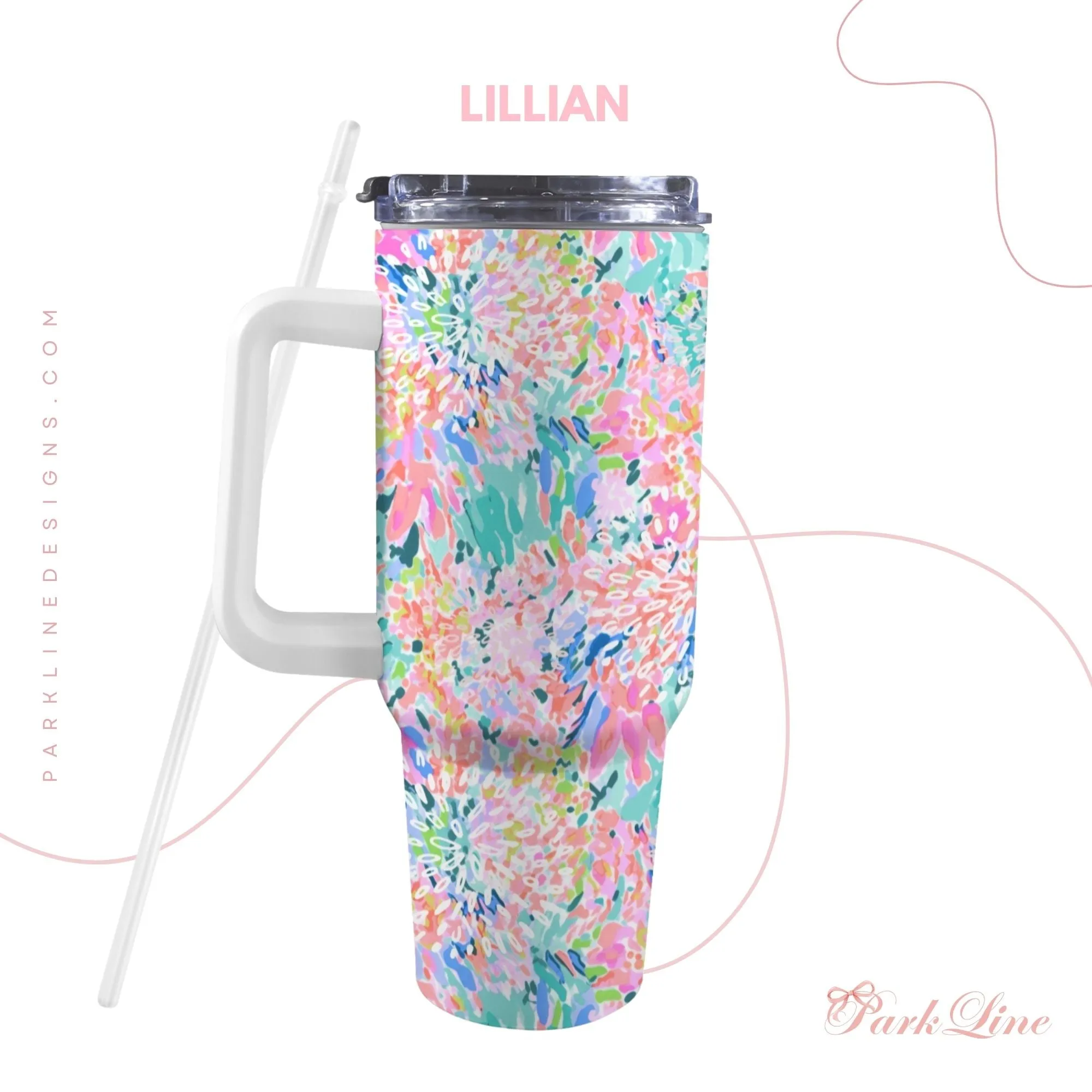Lottie 40oz Tumbler | Insulated Travel Cup | Perfect Gift for Her | Reusable & Stylish Drinkware