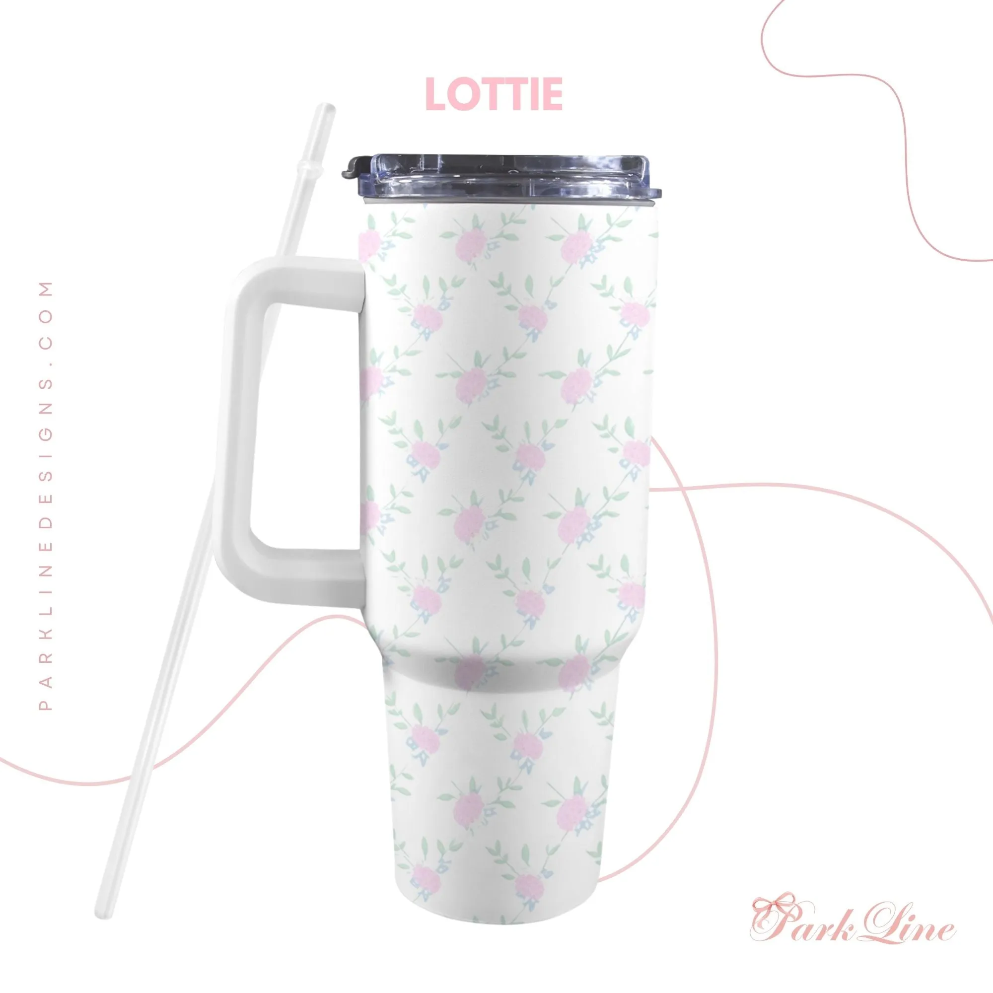 Lottie 40oz Tumbler | Insulated Travel Cup | Perfect Gift for Her | Reusable & Stylish Drinkware