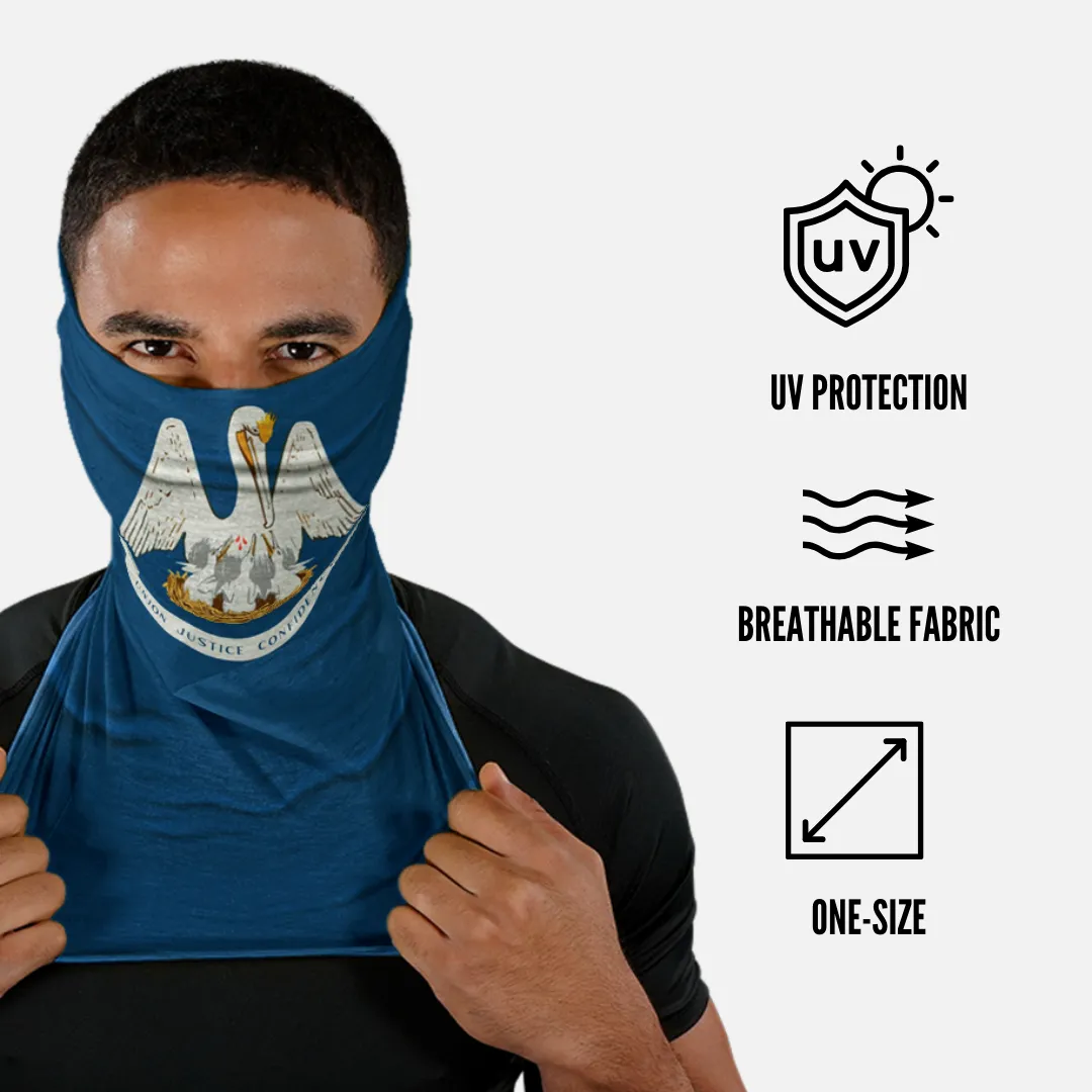 Louisiana State Flag Neck Gaiter