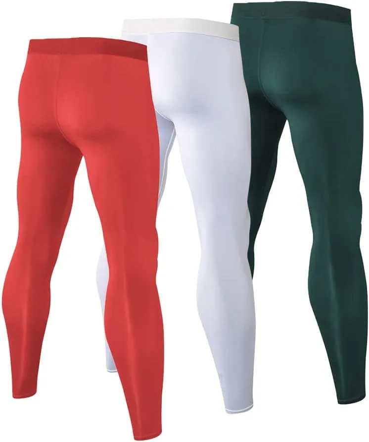 Men's Compression Pants Athletic Leggings Active Running Tights Cycling Workout Base Layer Pants
