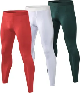 Men's Compression Pants Athletic Leggings Active Running Tights Cycling Workout Base Layer Pants