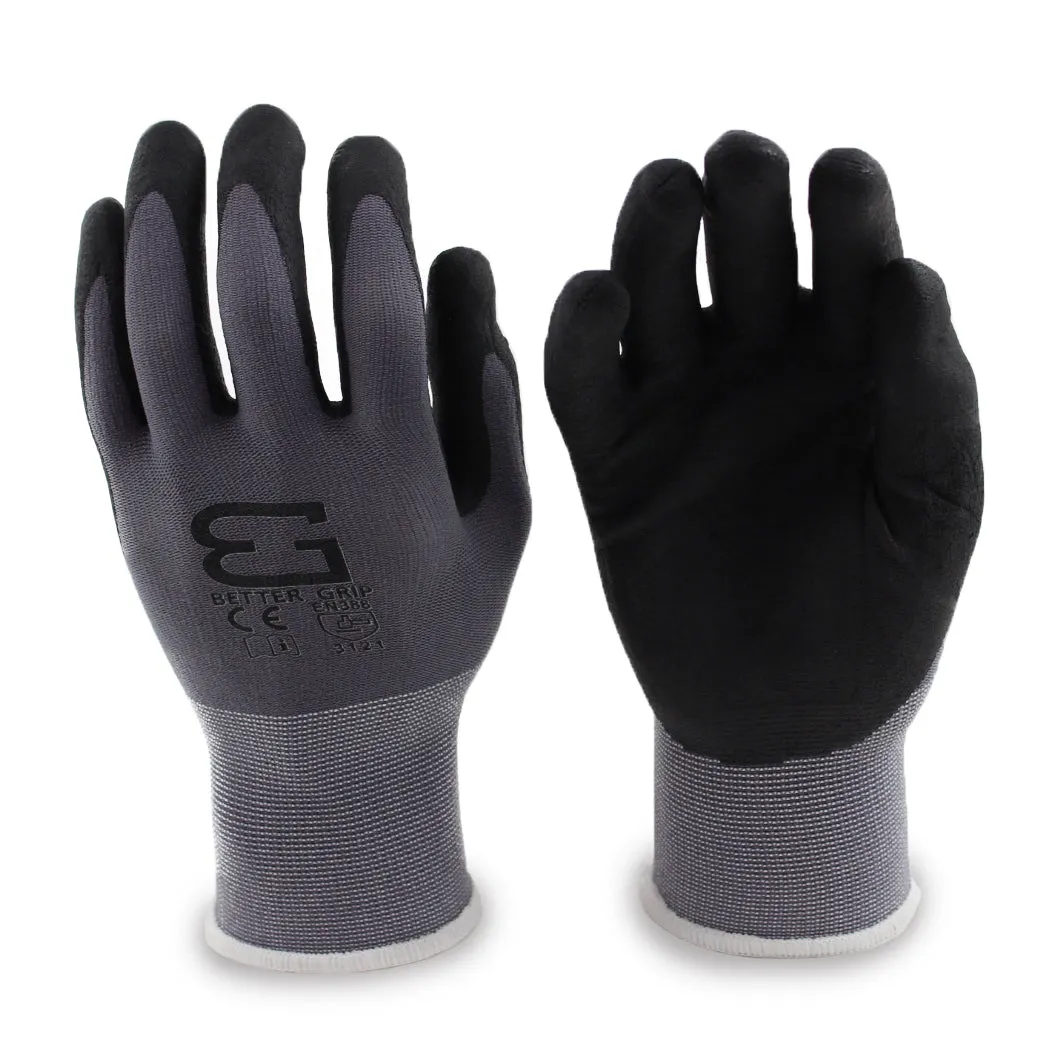 Micro Foam Nitrile Coated Nylon Work Glove - BGFLEXMF-GY