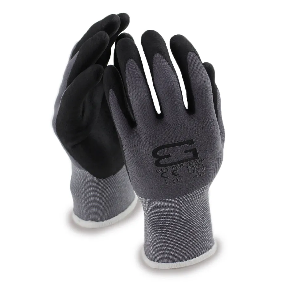 Micro Foam Nitrile Coated Nylon Work Glove - BGFLEXMF-GY