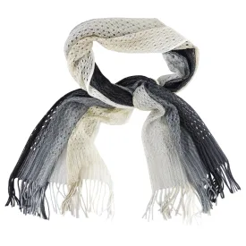 Missoni White Black Ombre Knit Long Scarf