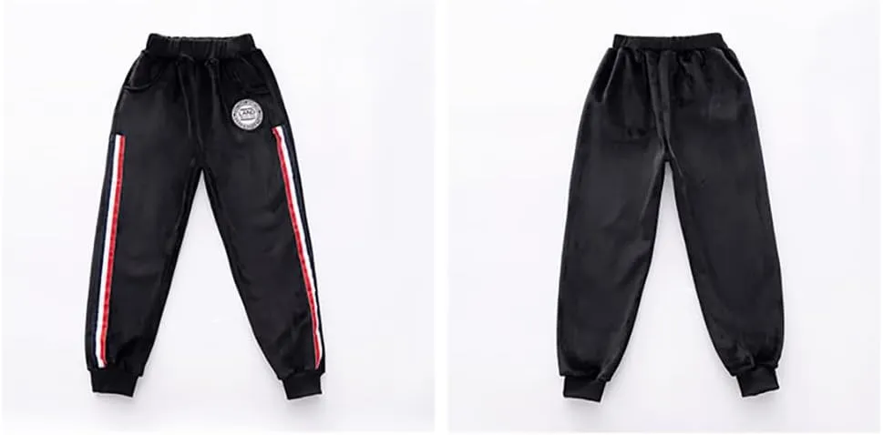 Monvecle Little to Big Boys' Velour & Fleece Hoodie Tracksuit Sweatshirt Top   Sweatpant Velvet Fleece Jogger 2pcs Set