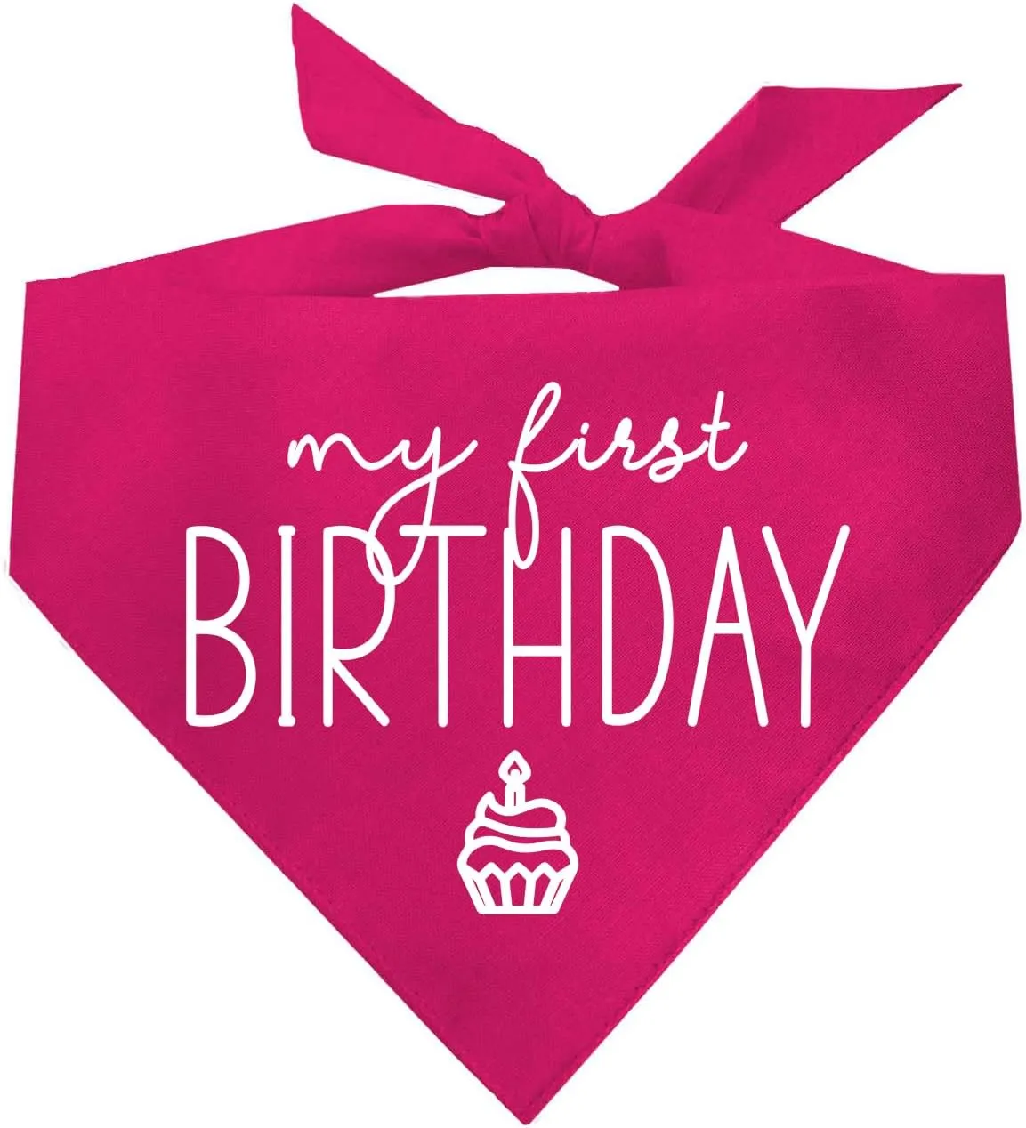 My First Birthday Dog Bandana (Pink OS 389)
