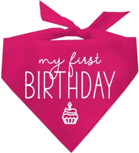 My First Birthday Dog Bandana (Pink OS 389)
