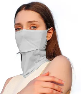 Neck Gaiter Balaclava Sun Protective Face Bandana with Ear Loops Ice Silk Veil UV Protection Face Cover for Summer Outdoor Activities