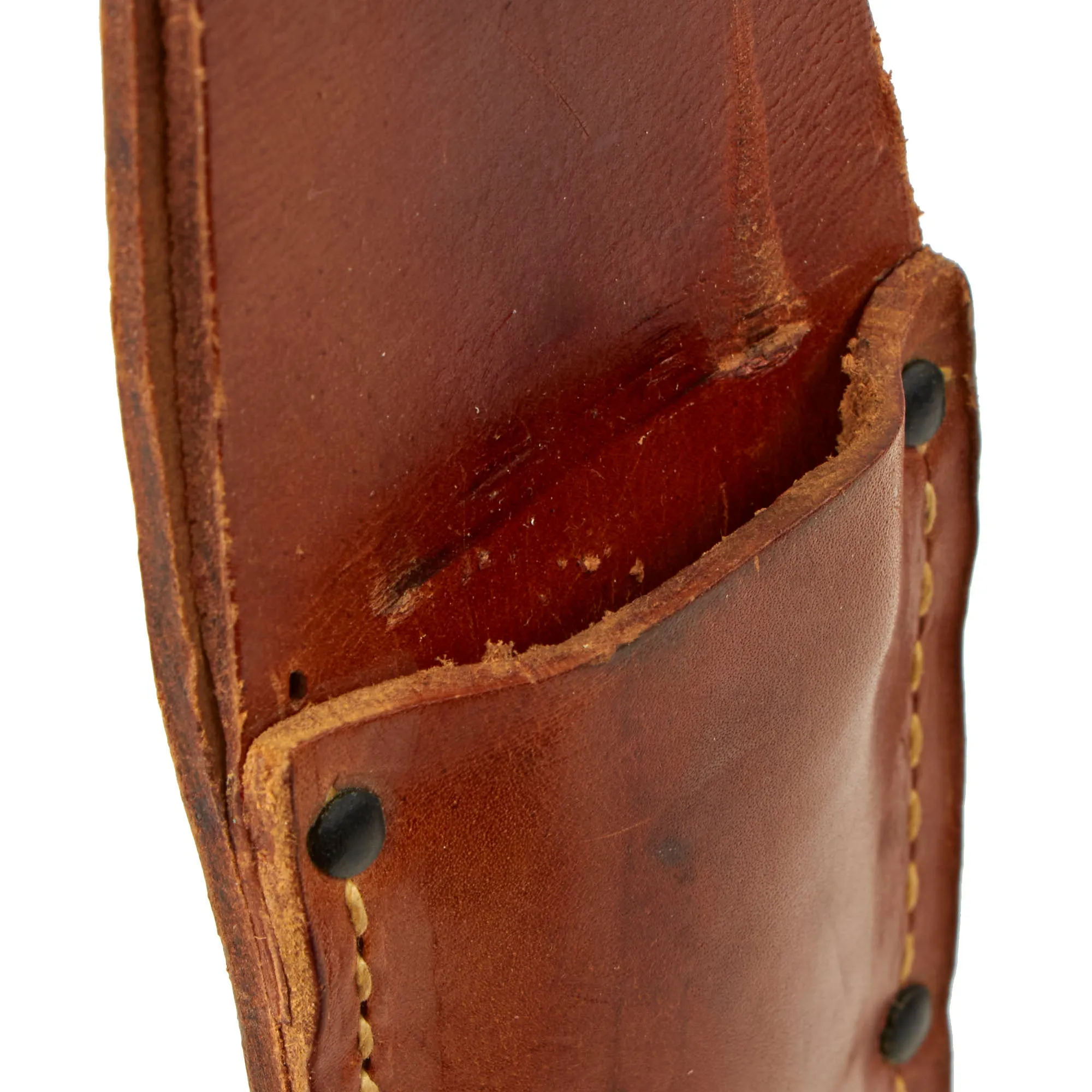 Original U.S. WWII Navy USN Mark 1 Fighting Knife by H. Boker with Leather Sheath - New Old Stock