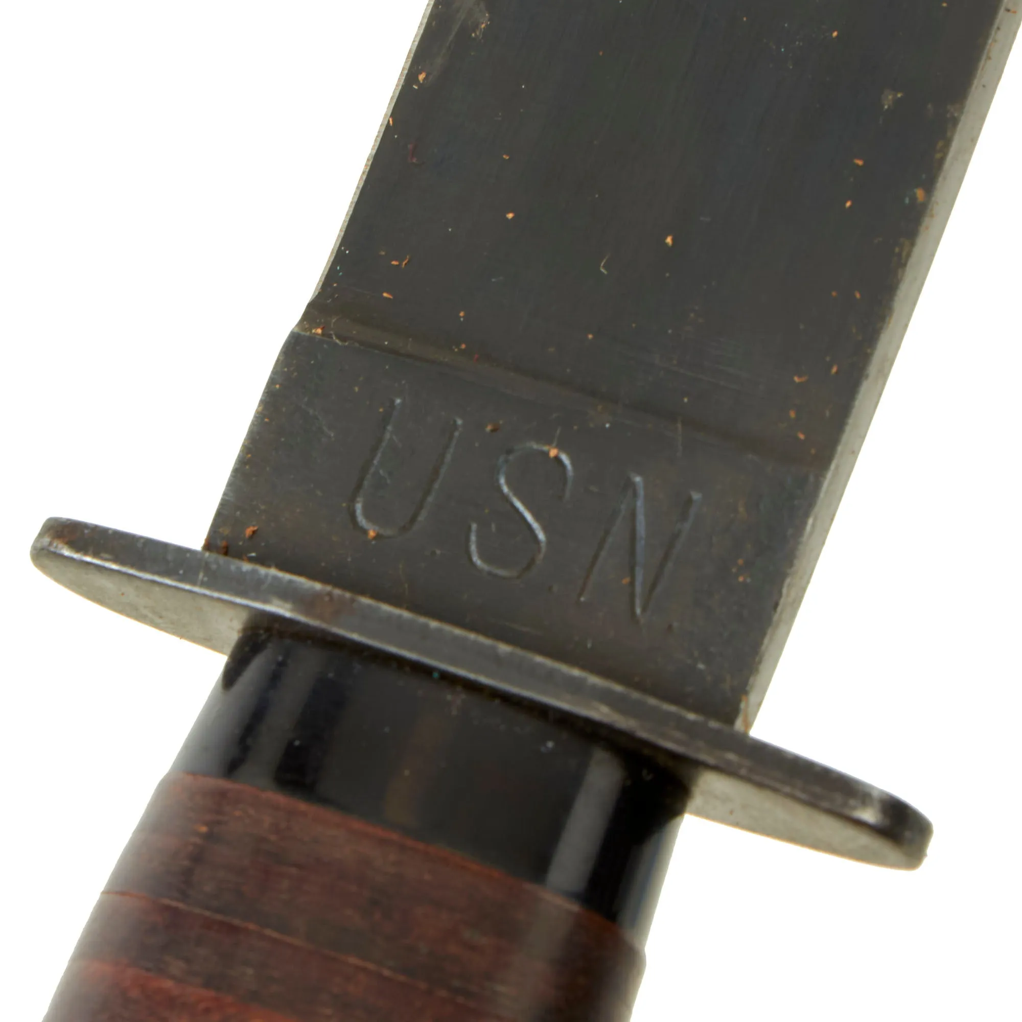 Original U.S. WWII Navy USN Mark 1 Fighting Knife by H. Boker with Leather Sheath - New Old Stock