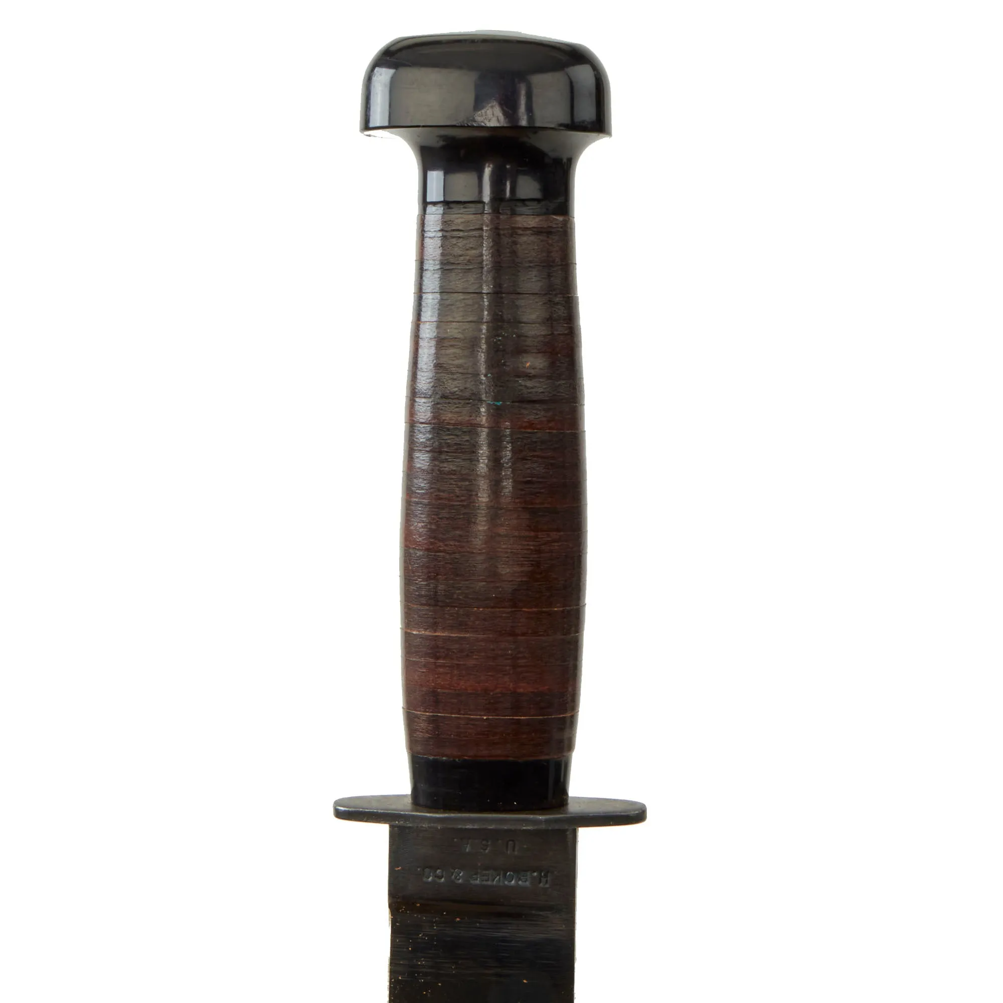 Original U.S. WWII Navy USN Mark 1 Fighting Knife by H. Boker with Leather Sheath - New Old Stock
